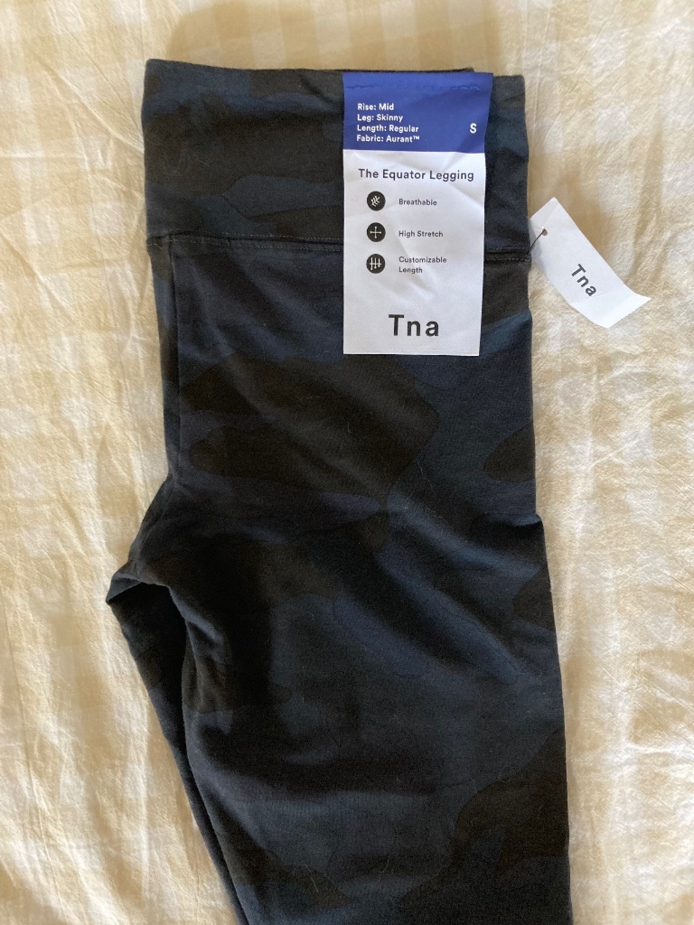 NWT Tna equator legging, beluga/navy pattern, from Aritzia